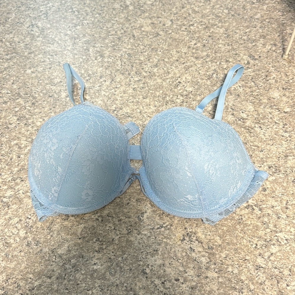 Rose + Vine Baby Blue Lace Bra